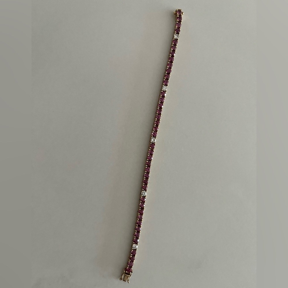 Authentic Ruby & Diamond Tennis Bracelet